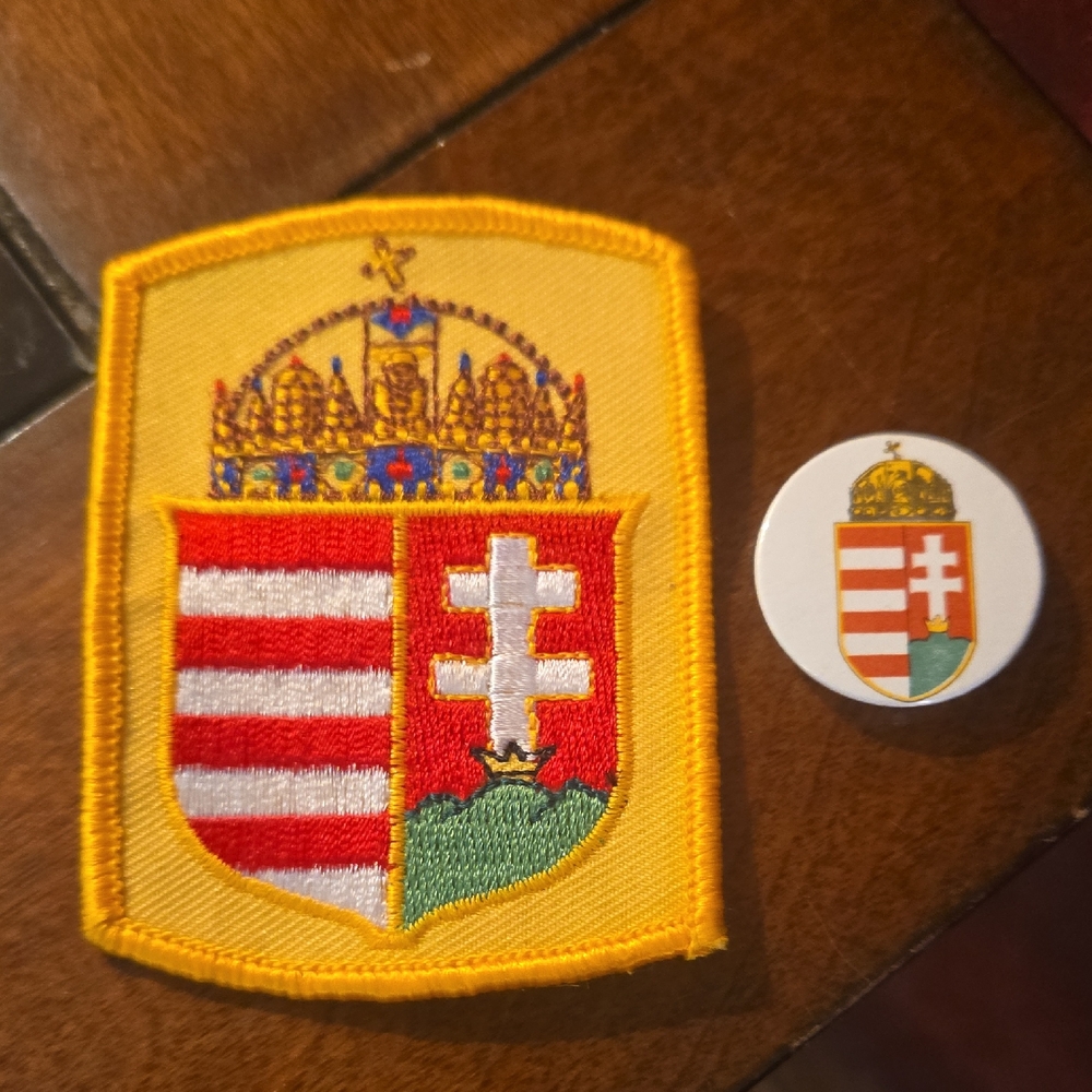 Bevo Hungarian Code Of Arms Shield Patch & Pin